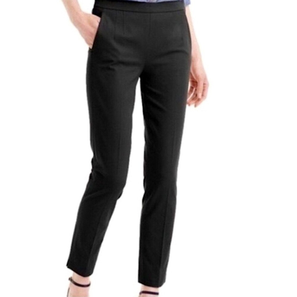 J.Crew Pants Martie 8 Black Slim Ankle Bi-Stretch Side Zip